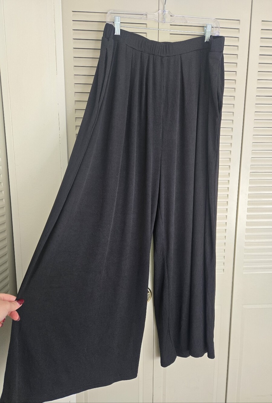 Cider Black Wide-Leg Palazzo Pants